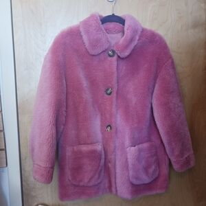 Fuzzy rose color jacket